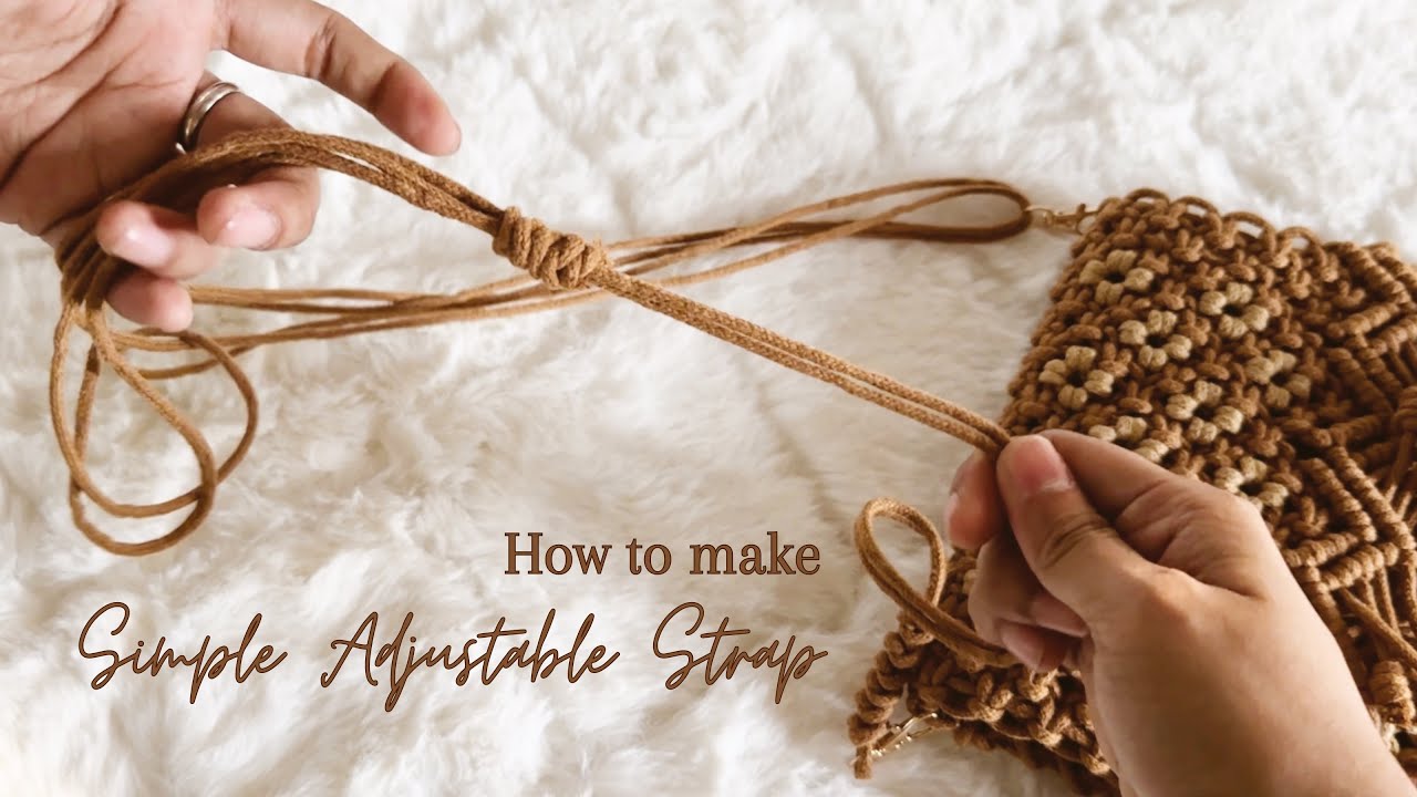 How to make Simple Adjustable Strap | Easy Tutorial (Snake Knot Pattern)