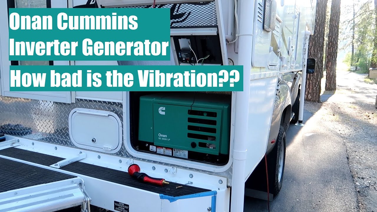 Vibration test of Cummins Onan HGLAA QG2500 LP Inverter RV Generator