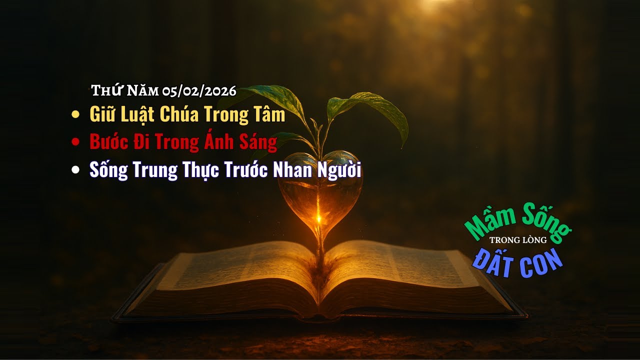 Thứ Năm 05-02-2026 - Giữ Luật Chúa Trong Tâm–Bước Đi Trong Ánh Sáng–Sống Trung Thực Trước Nhan Người