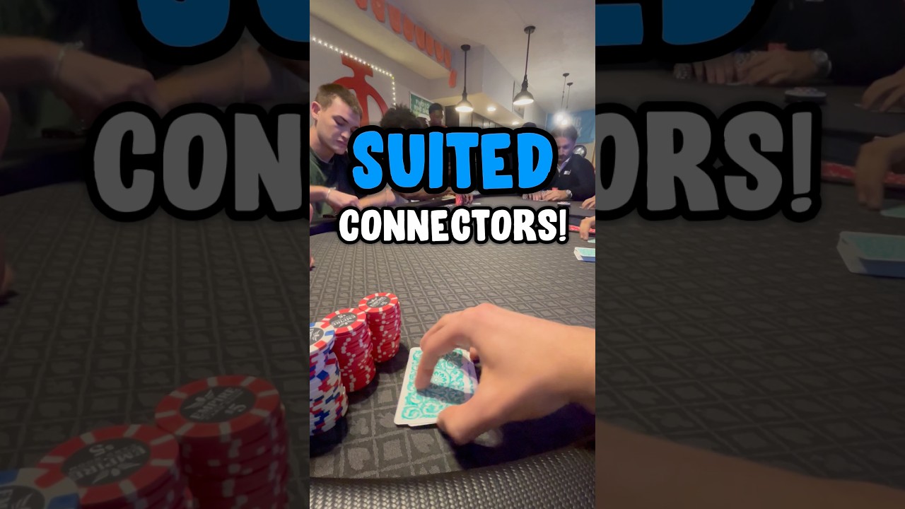 ALL IN with suited connectors! 😈 #poker #shorts
