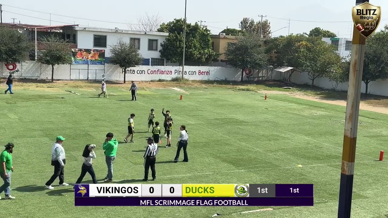 Vikingos vs Ducks categoría Ardillas 2do Scrimmage MFL