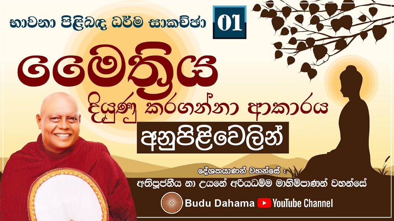 මෛත්‍රී භාවනාව | Maithree Bawanawa | Most Ven. Na Uyane Ariyadhamma Maha Thero