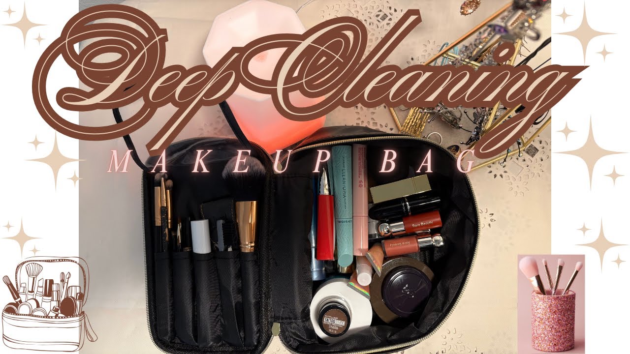 Makeup Bag Deep Cleaning #asmr #deepcleaning #relaxing #makeup #bag