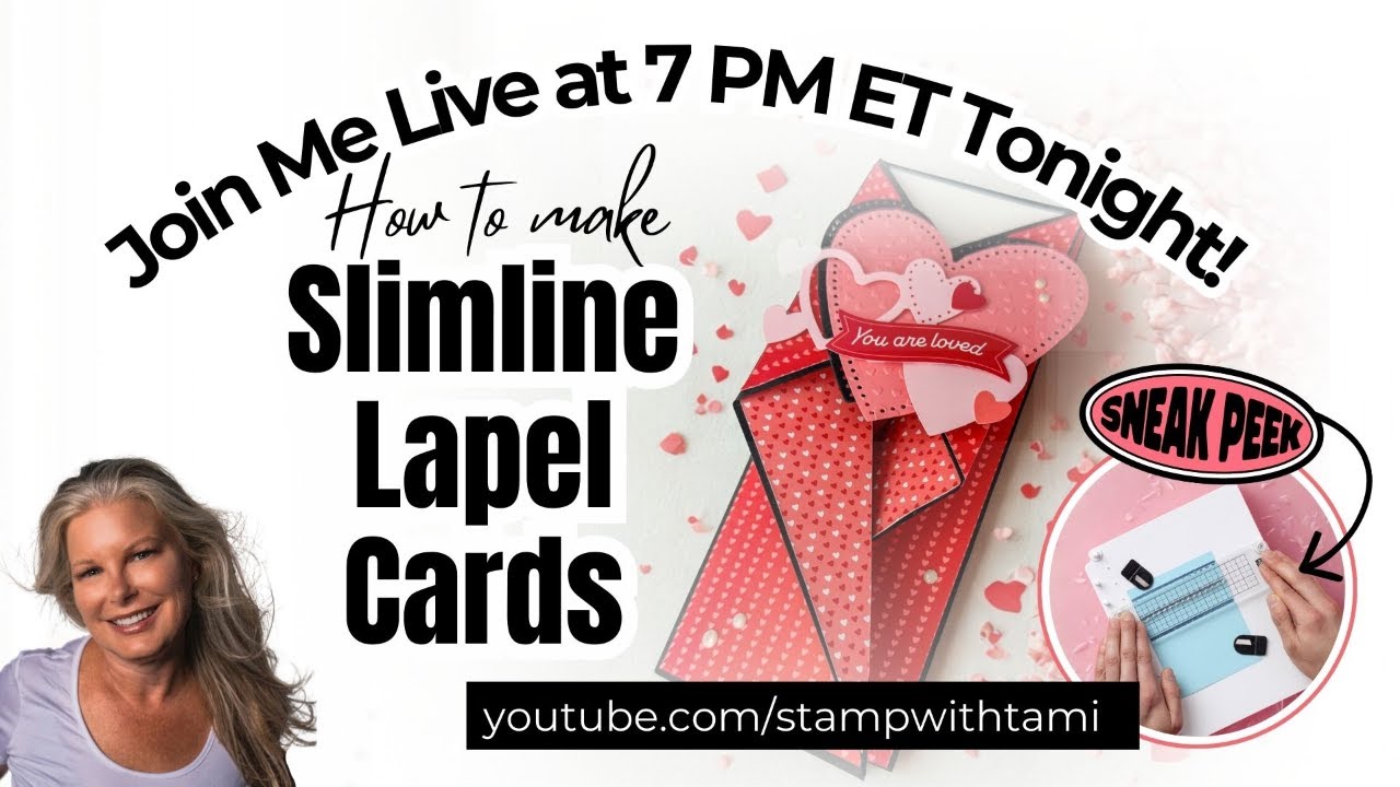 Slimline Lapel Cards Made Easy | LIVE Card Class + Sneak Peek