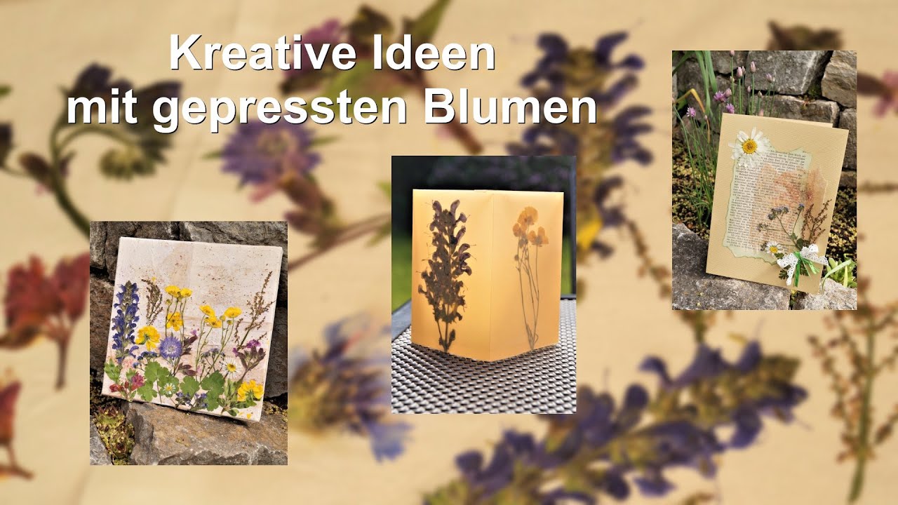 Kreative Ideen mit gepressten Blumen / RuthvonG