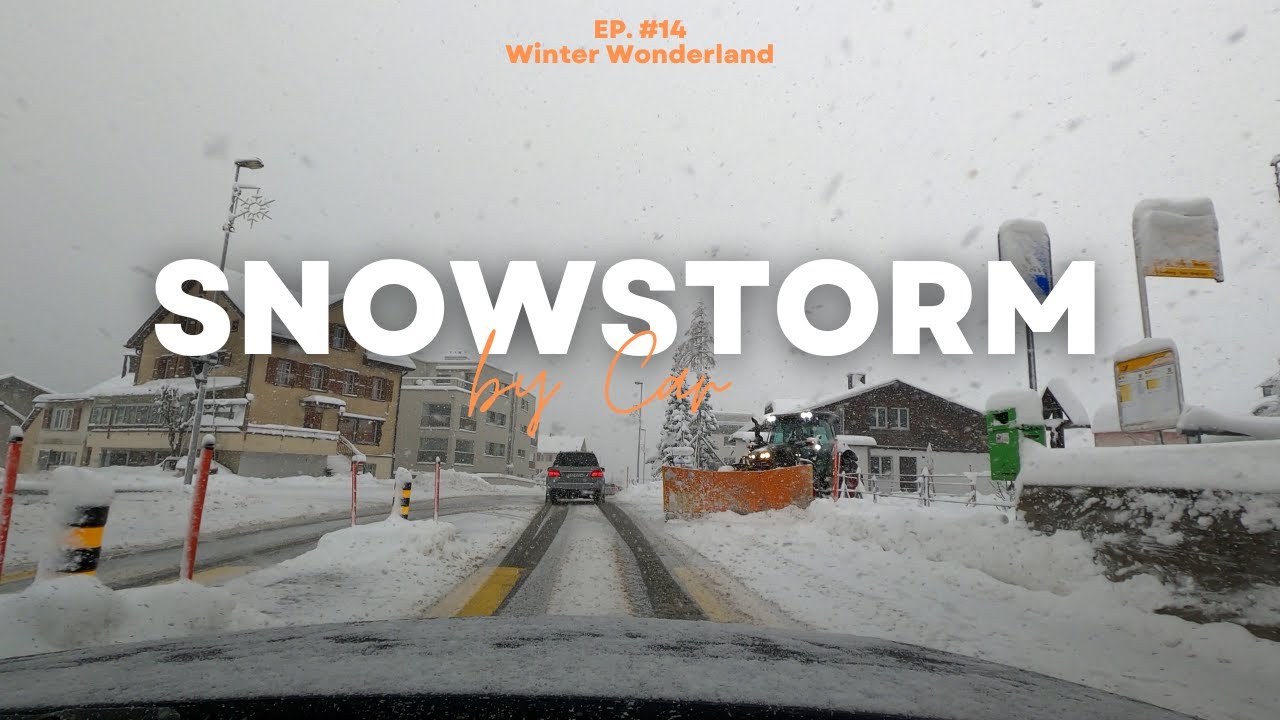 Snowstorm Drive in Switzerland Part 1