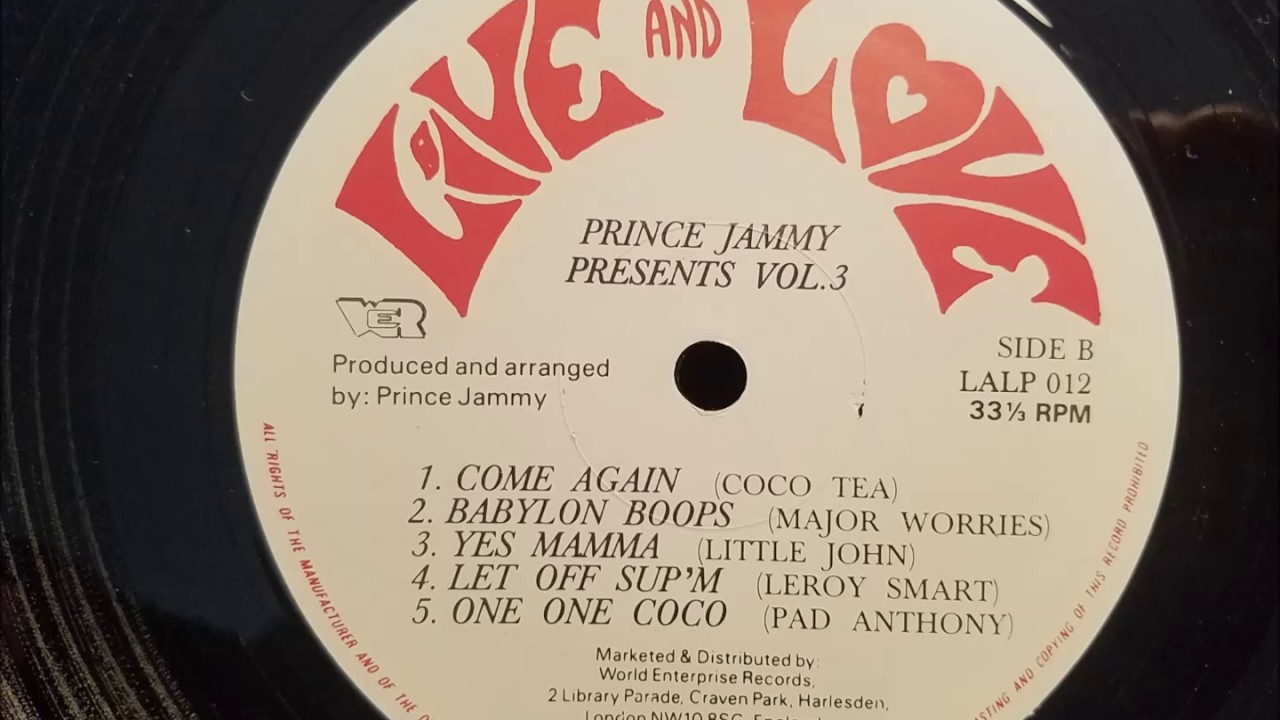 Pad Anthony - One One Coco - Live and Love LP