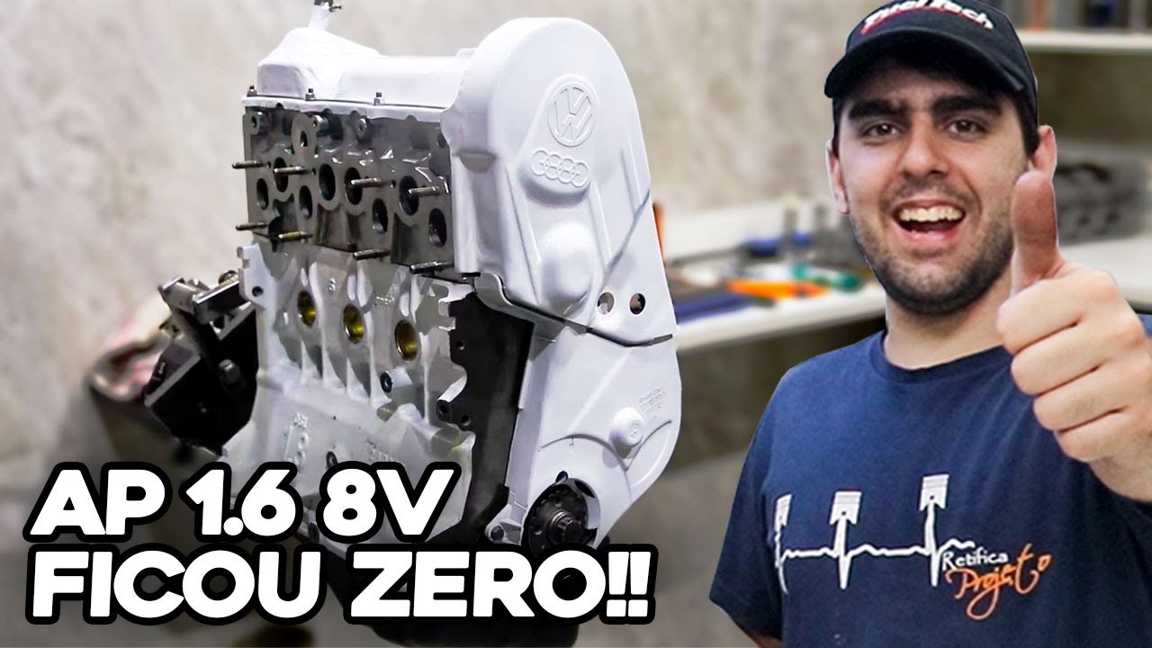 MOTOR BRANCO?!? 🤔🔥 MONTAGEM COMPLETA MOTOR AP 1.6 8 VÁLVULAS!!😎