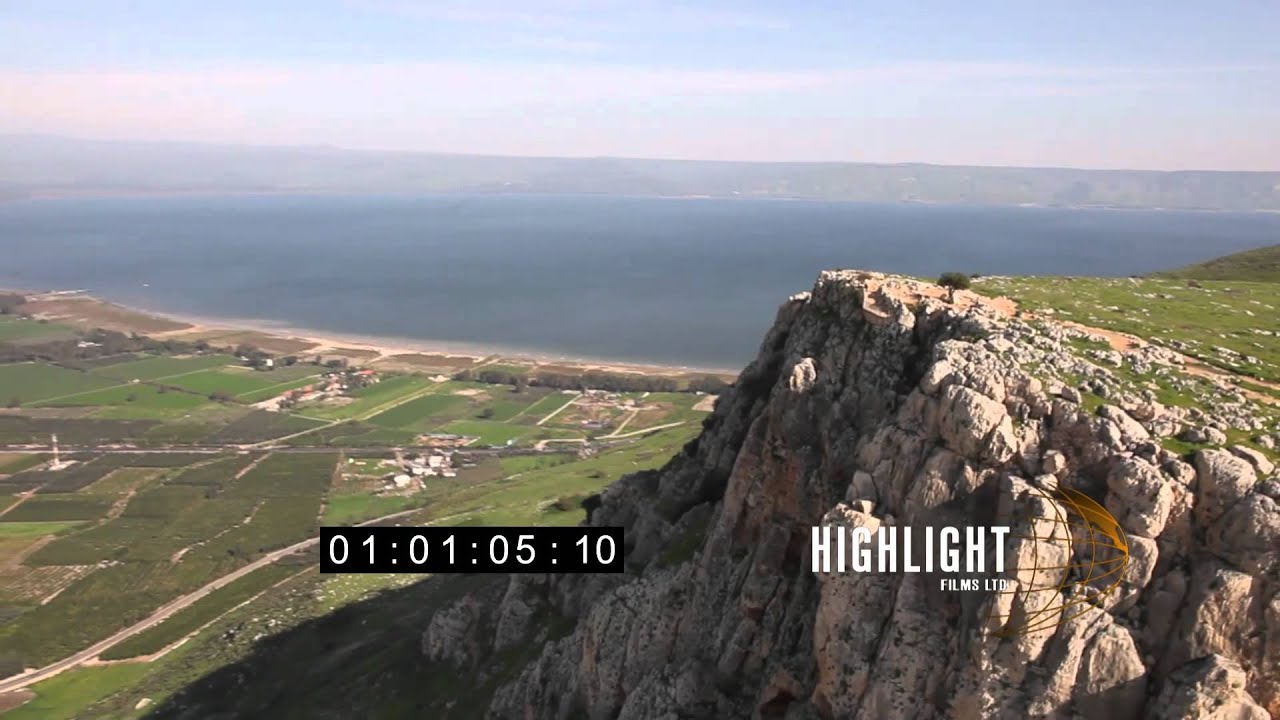 HD Aerial footage of israel: Sea of Galilee 30i
