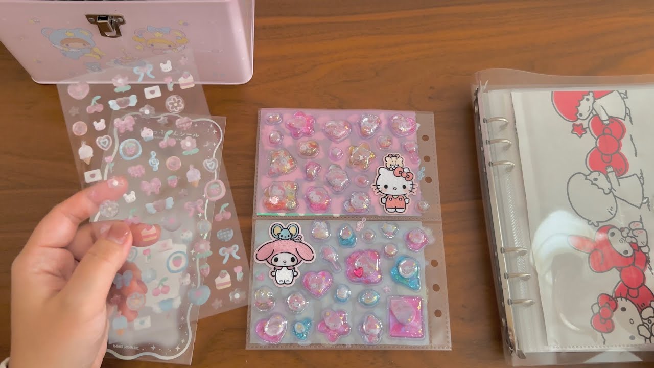 〔✴︎ときめきノート✴︎〕お気に入りのウォーターシールでシール帳作り🍓🫧