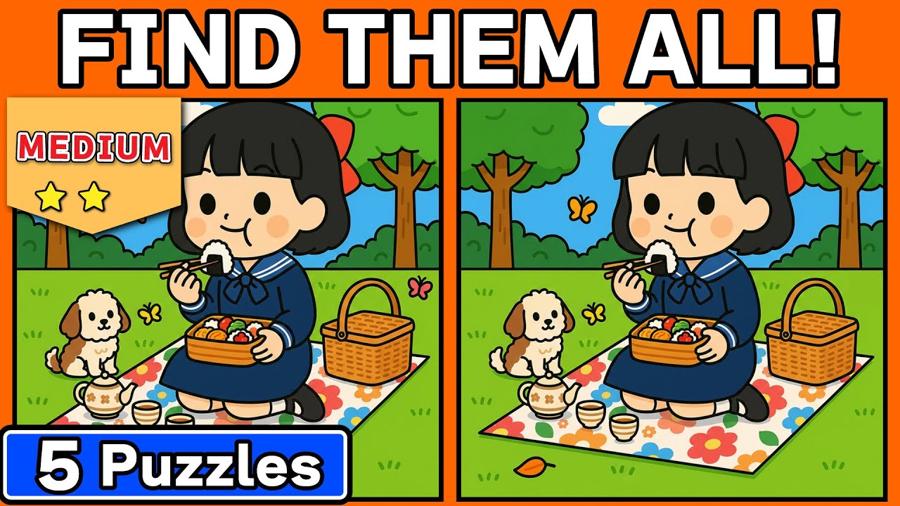 【MEDIUM】One Long Puzzle Journey – Spot the Difference for Deep Focus #147