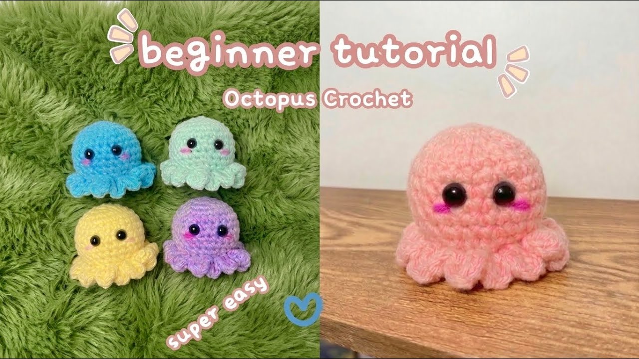 Easy Mini Octopus Crochet Tutorial 🐙 | Beginner Amigurumi Step by Step