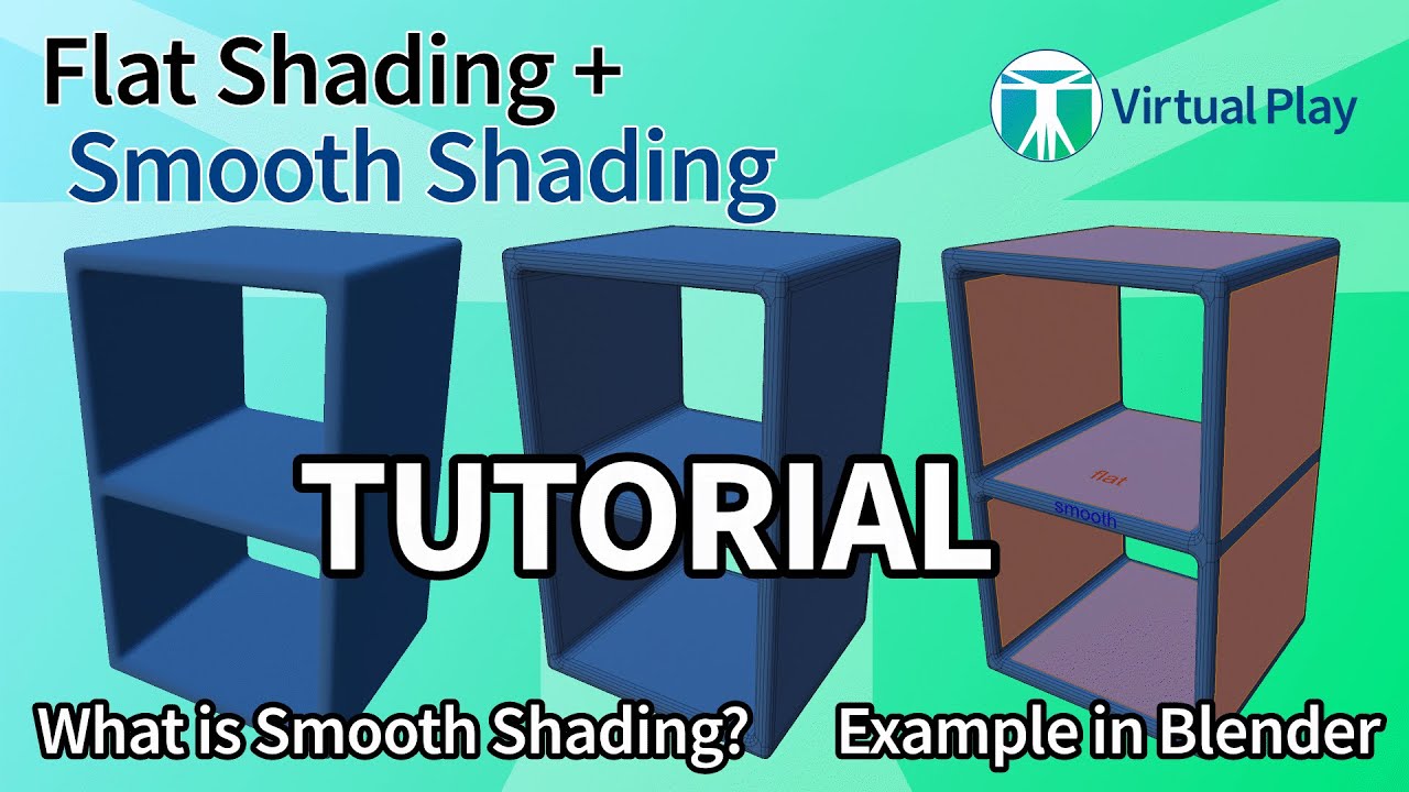 Flat and Smooth Shading Tutorial: Shading & Normals explained, how to combine flat+smooth in Blender