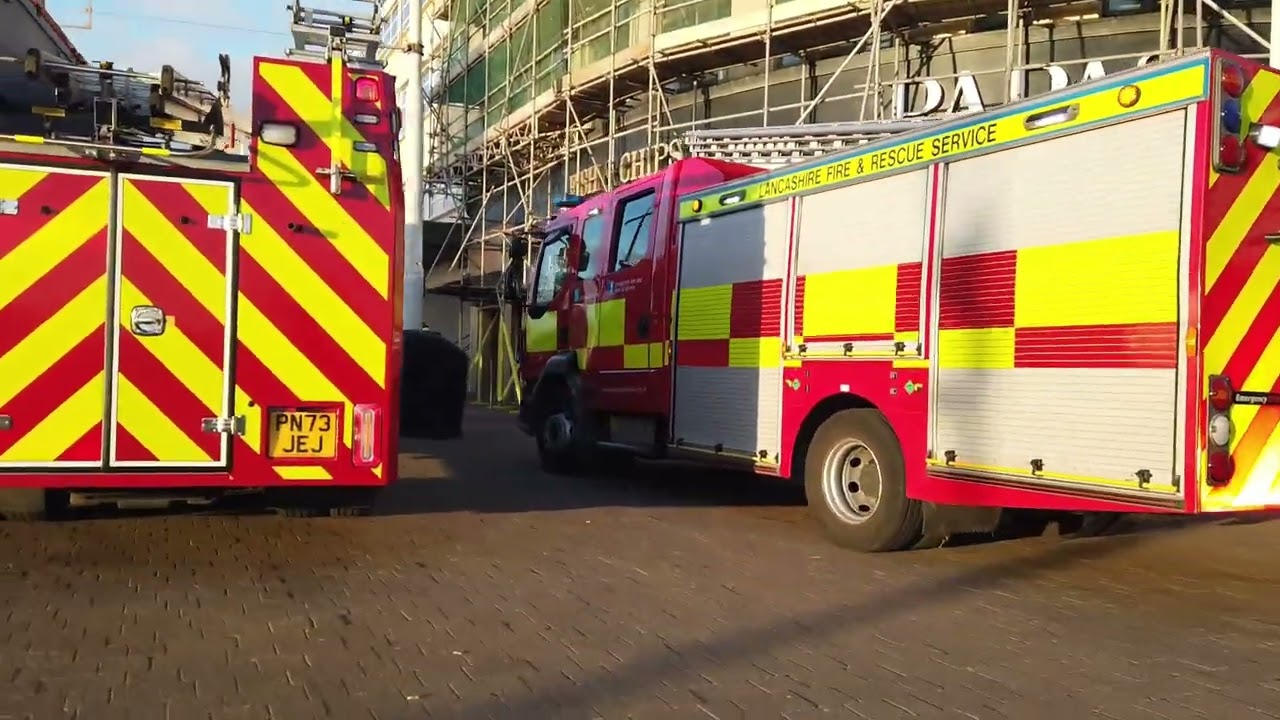 early evening walkabout in Blackpool  fire brigade called out , bonus clip  at the end