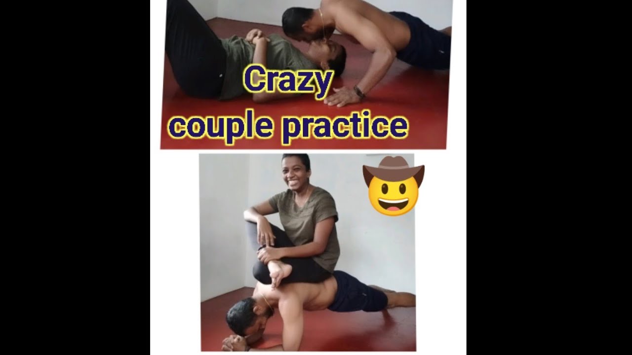 Crazy couple practice🤭, home workout 🥰