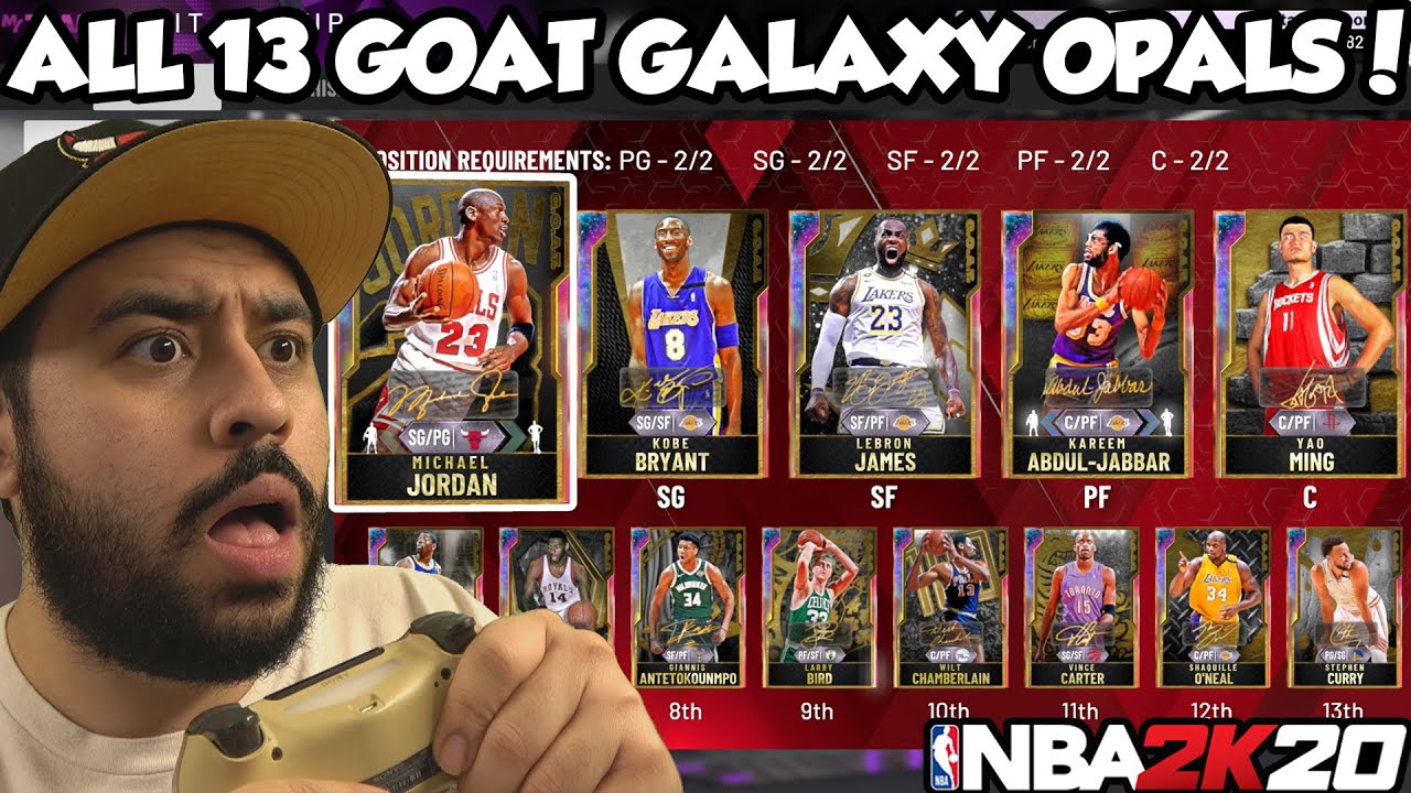 FULL GOAT GALAXY OPAL LINEUP WITH ALL 13 GOAT GALAXY OPALS IS TOO UNFAIR IN NBA 2K20 MYTEAM