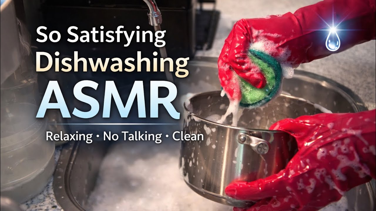 So Satisfying Dishwashing ASMR 🫧 | Calm Evening Reset Routine #asmrcleaning #dishwashingasmr 
