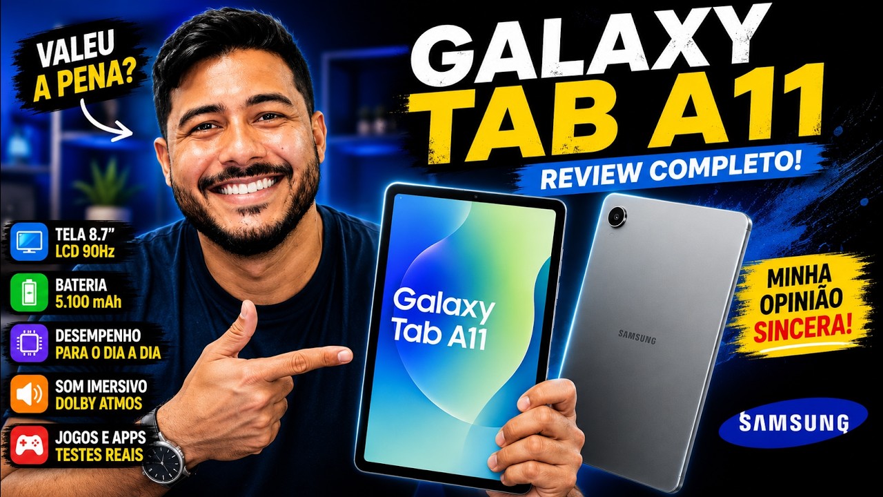 COMPREI O GALAXY TAB A11: VALE A PENA OU É FRACO? (Review Sincero)