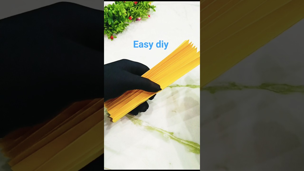 how to make a paper sunflower  🌻 diy paper fan 