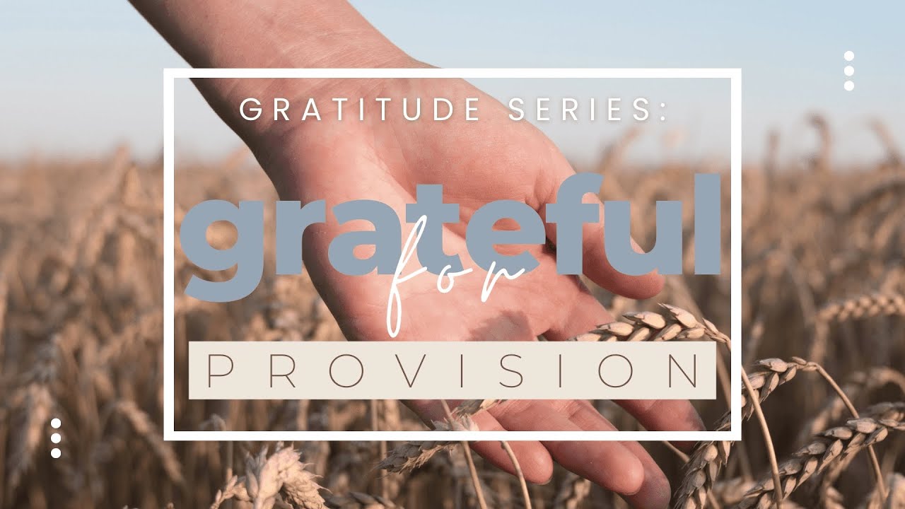 Gratitude: Grateful for Provision