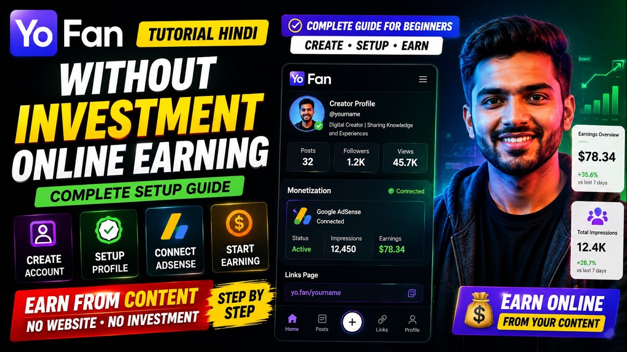 Without Investment Online Earning | YoFan Tutorial Hindi