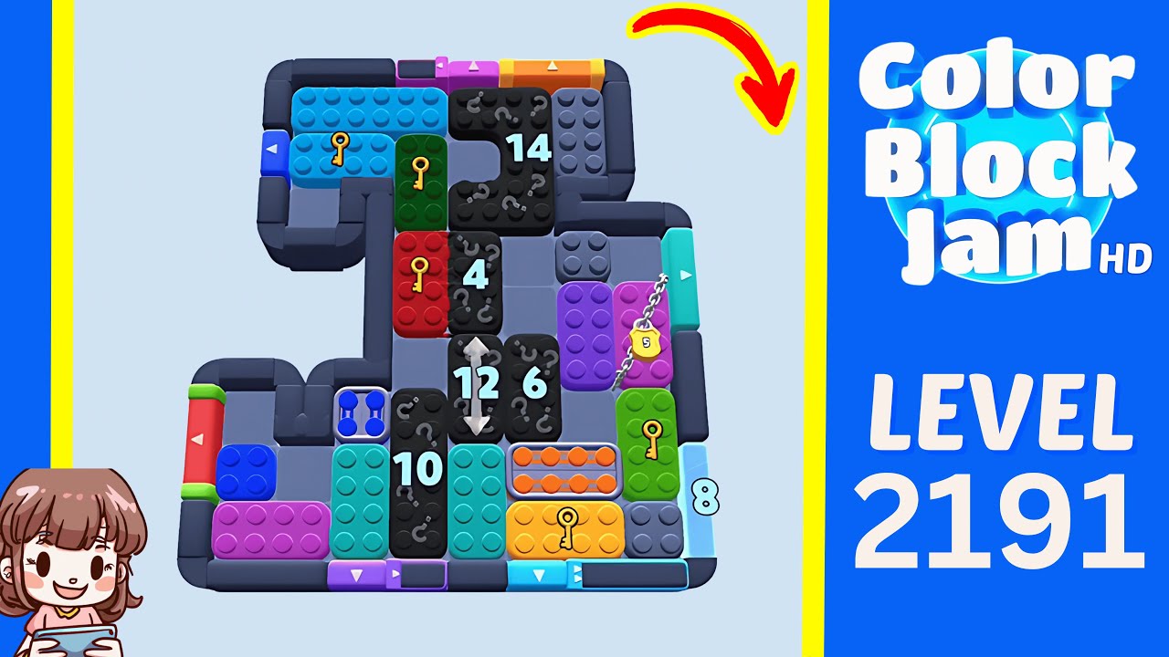 Color Block Jam Level 1256 (2191) Solution Walkthrough