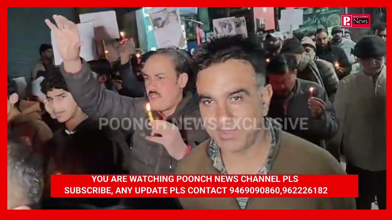 Shia Community Holds Candlelight March, peaceful Protest Poonch Against Pakistan after Islamabad m