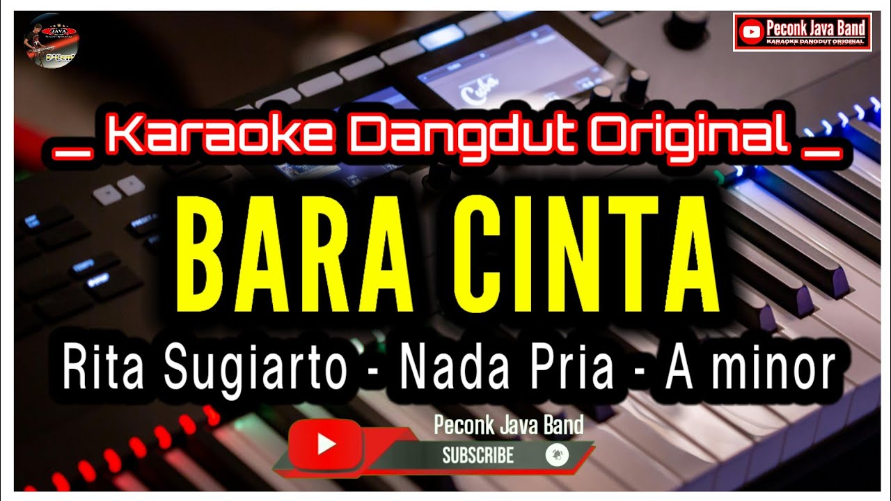 BARA CINTA KARAOKE NADA PRIA RITA SUGIARTO