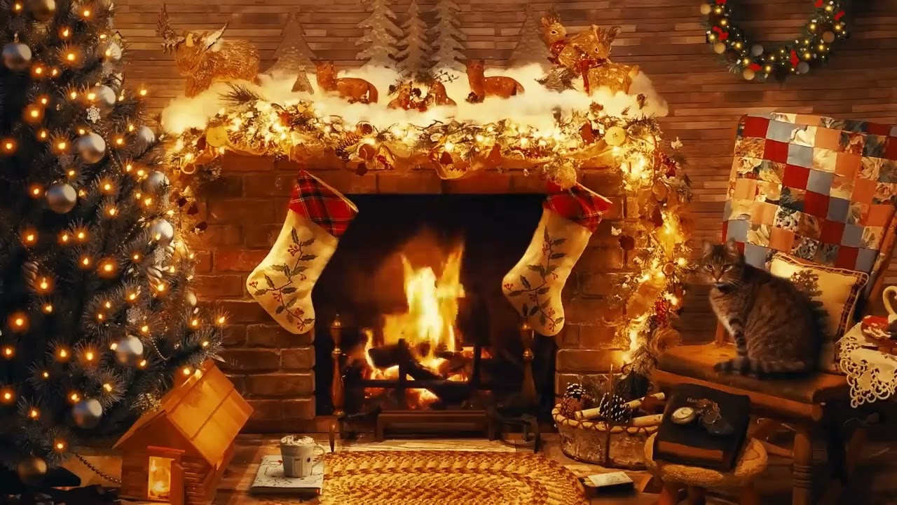 Colinde tradiționale ❄️☃️🇷🇴 Șemineu cu foc🔥