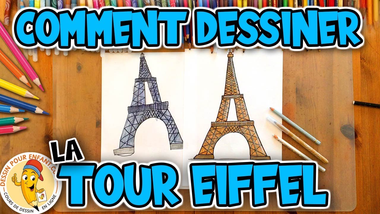 Comment dessiner la TOUR EIFFEL facilement | Dessin Pour Enfant