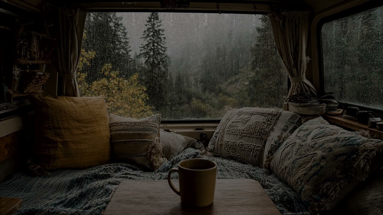 Rainy RV Escape: Relaxing Rain Sounds for Sleep & Focus | Stress Relief & Relaxation
