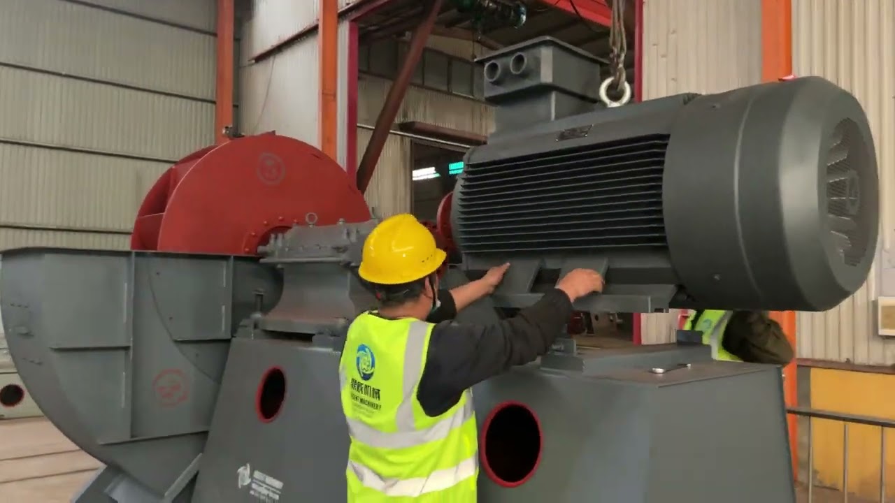 The assembly process of the complete centrifugal fan