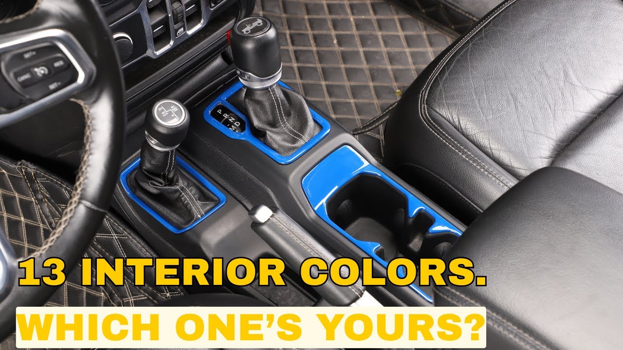 13 Jeep Interior Colors &ndash; Gear Shift Trim Showcase | RT-TCZ Custom Accessories
