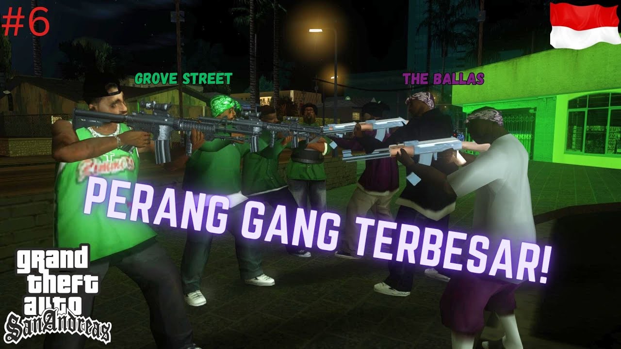 Perang besar Grove Street vs Gang Ballas GTA San Andreas | Ultimate Gang War GTA SA