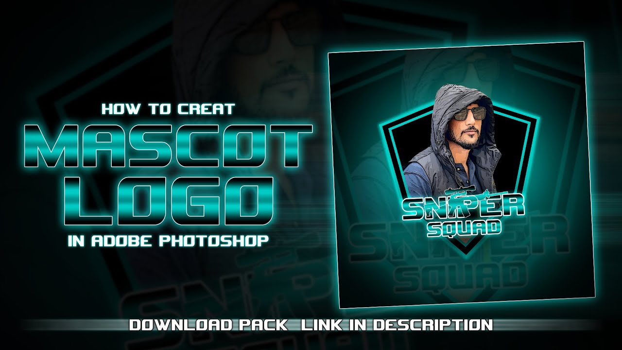 How to Make Mascot Logo I Make Advance Glowing Text Logo I Make Your Own Character Logo I Tubebudy