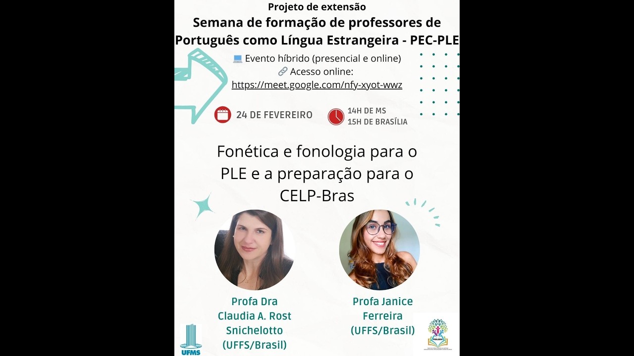 Fonética e fonologia para o PLE e a  preparação para o CELP-Bras