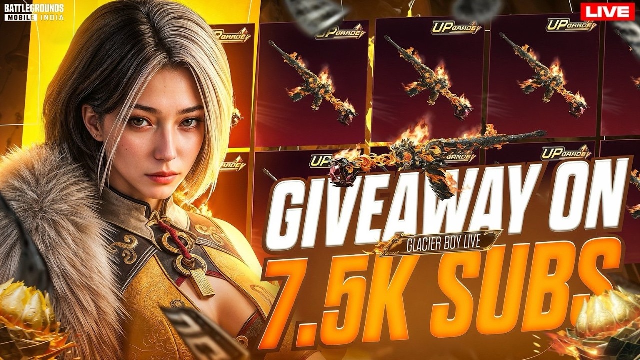 NEW M416 CRIMSON SKYBLADE GIVEAWAY AT 7500 SUBS | 8100 UC GIVEAWAY | 5 RP GIVEAWAT AT 5K SUBS