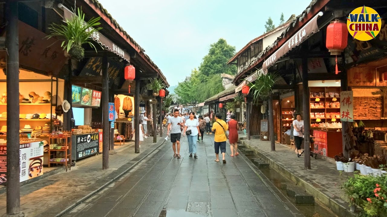 China Walking Tour 4K - Ancient Town of Jiezi in Chengdu - Aug, 2021