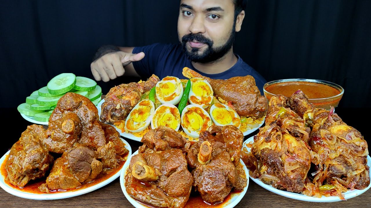 SPICY MUTTON CURRY, CHICKEN MASALA FRY, SCHEZWAN FRIED, SALAD ASMR MUKBANG EATING SHOW | #LiveToEATT