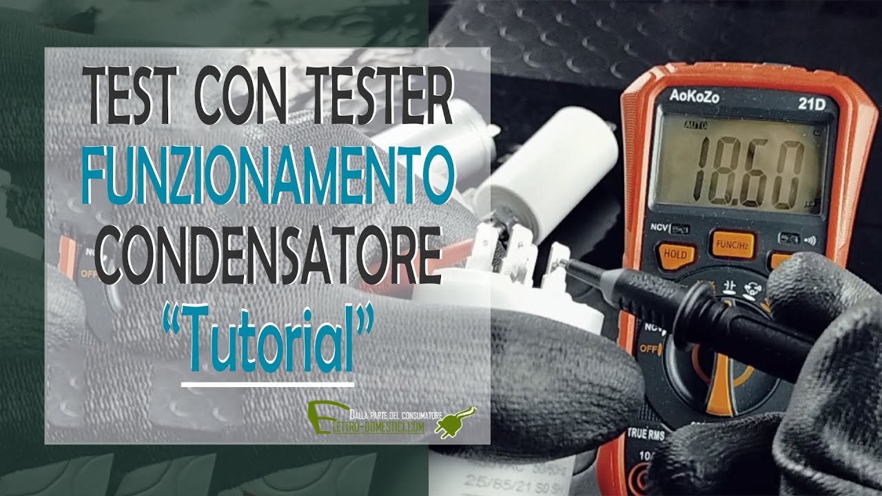 Verifica condensatore con tester