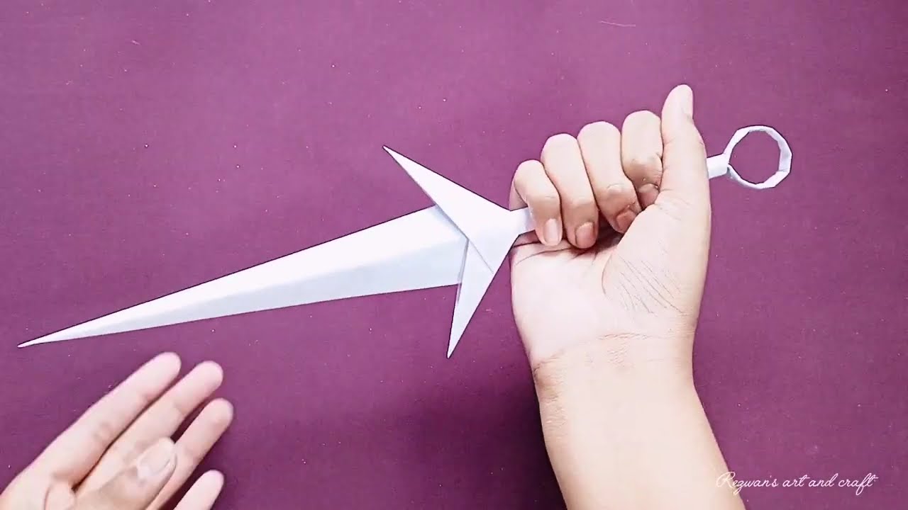 DIY Paper Kunai | Naruto Ninja Weapon Tutorial  #kunaiknife #naruto