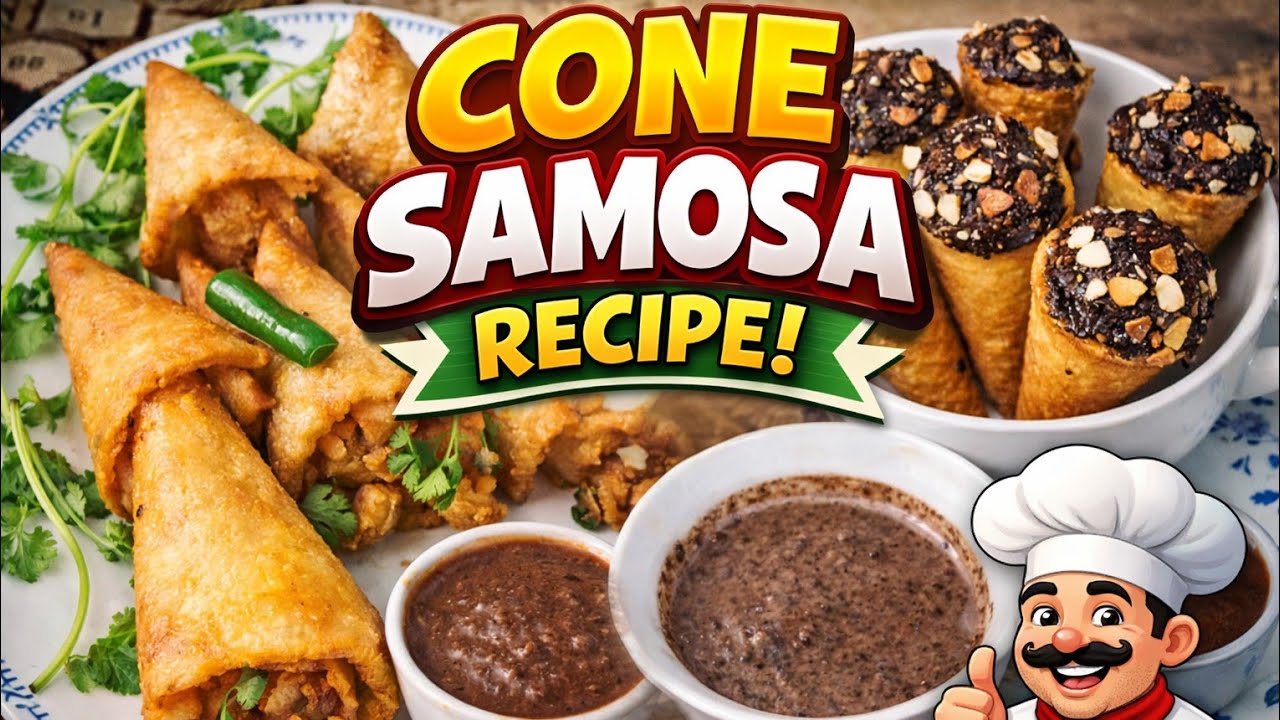 Cone samosa  recipe| iftar special chicken cone samosa| Special sweet cone samosa