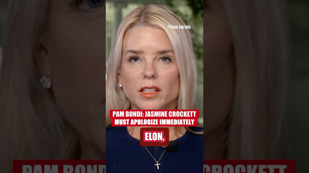 Pam Bondi on Jasmine Crockett's comments: 'Words have consequences' #news #elonmusk #shorts