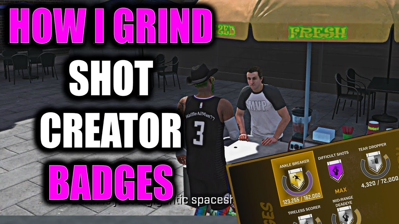 BEST WAY TO GRIND SHOT CREATOR BADGES!? GET FREE THROW RATING UP QUICK!- NBA 2K18