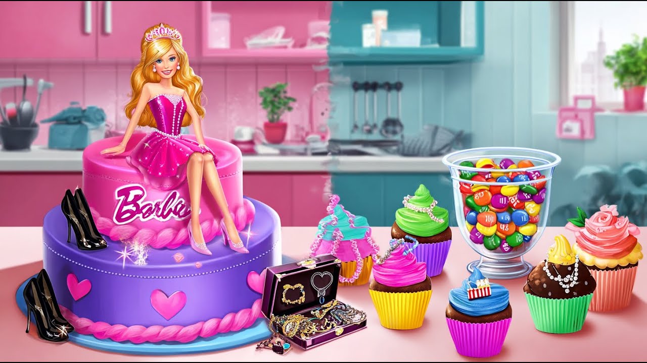 Make a Stunning Barbie Cake 💕 | Step-by-Step Pink & Purple Cake Tutorial
