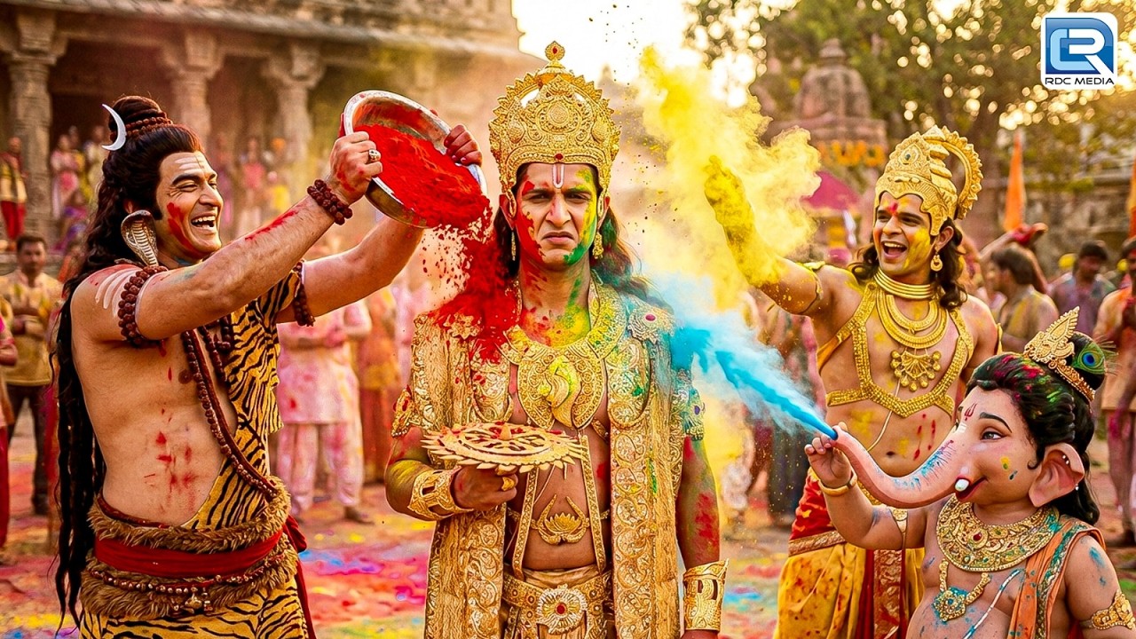 भगवान विष्णु जी के साथ खेला शिव परिवार ने रंगों का त्यौहार | Vignaharta Ganesh | Holi Specia 2026