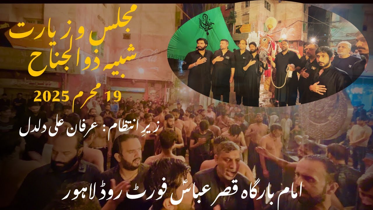 19 Muharram 2025 | Bramdagi Zuljinnah & Matamdari Sangat Bawa Qaiser Shah at Fort Road Lahore.