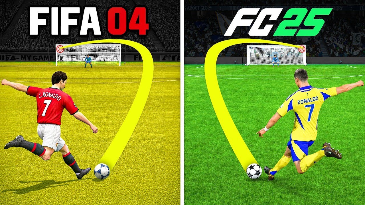 ¡GOL DESDE FUERA DEL AREA CON RONALDO EN CADA FIFA!