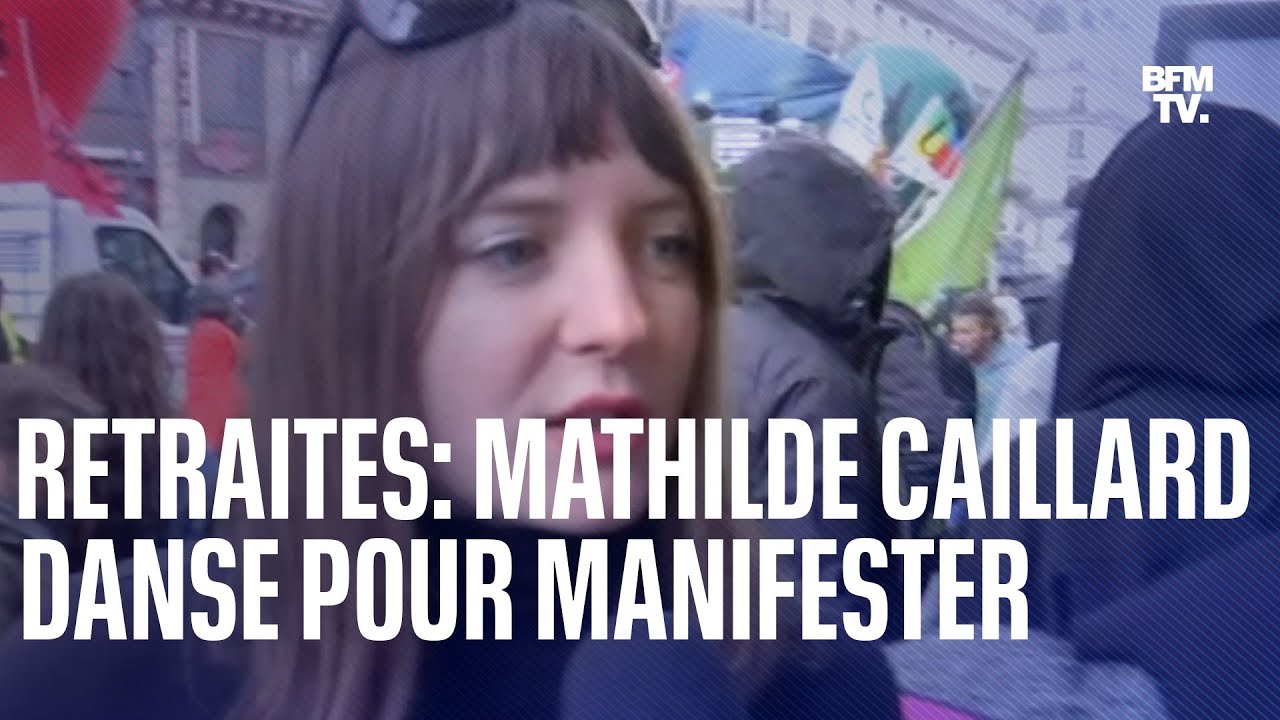 Retraites: Mathilde Caillard manifeste contre la réforme en dansant