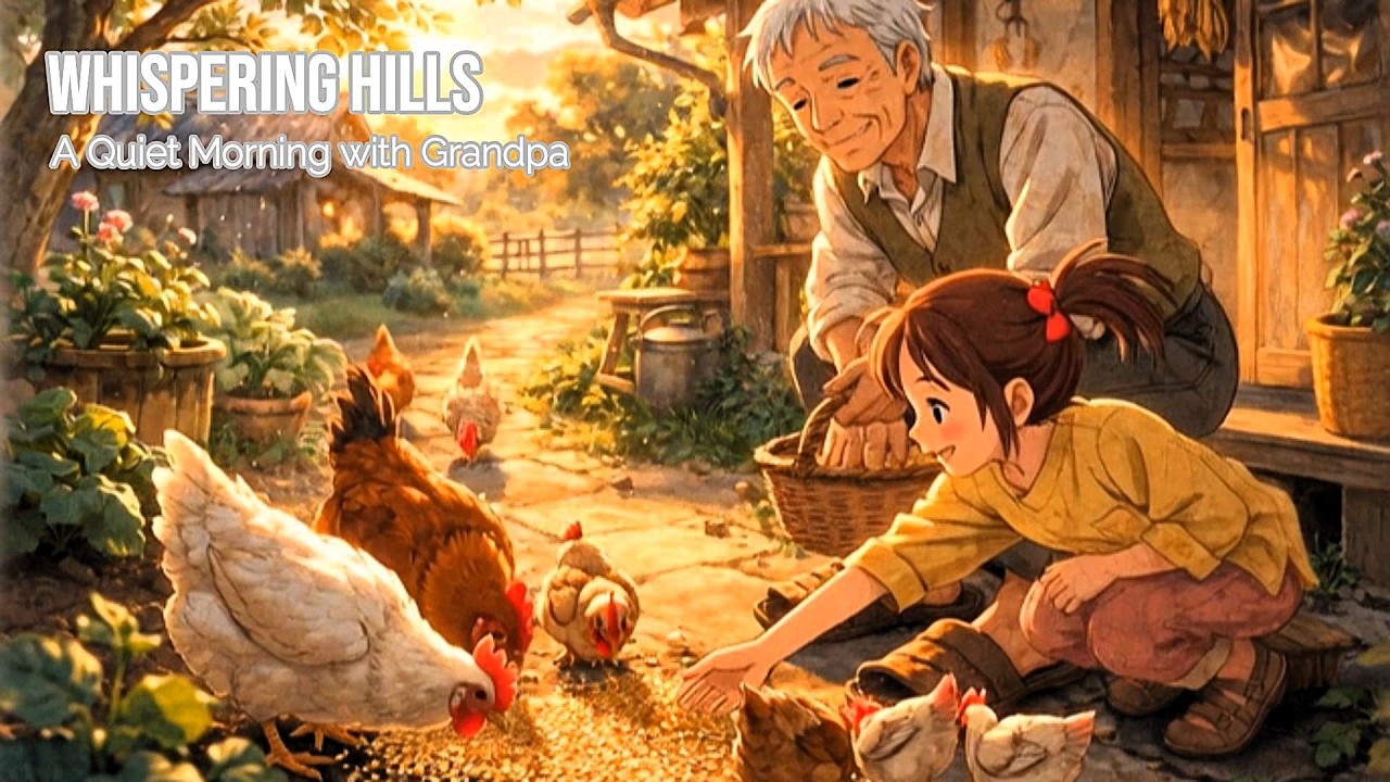 A QUIET MORNING WITH GRANDPA #asmrvisuals  #cozylife #ghibliinspired  #calmanimation